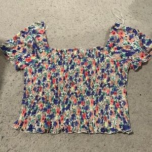 Francesca’s Smocked Crop Top